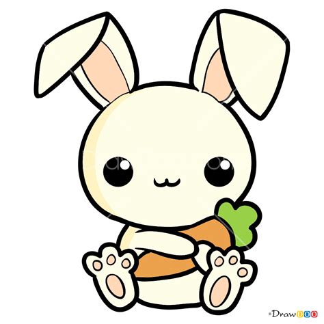 HOW TO DRAW A CUTE BUNNY EASY STEP BY STEP - KAWAII DRAWINGS - how to draw easter bunny - drawing easter eggDrawing and coloring, draw, coloring, how to draw...